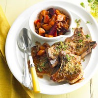 Crispy honey mustard pork chops
