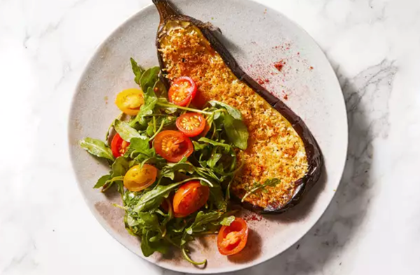 Crispy lemon-Parmesan eggplant