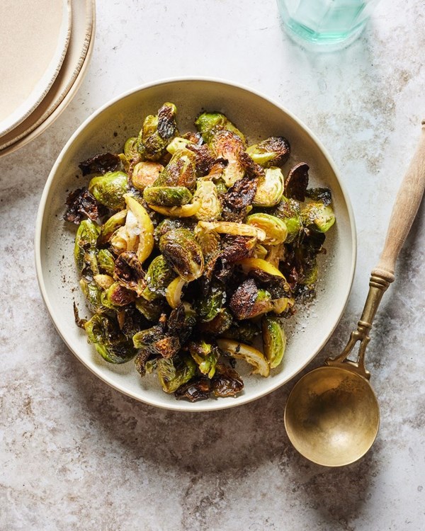 Crispy lemon roasted Brussels sprouts