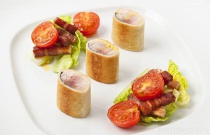 Crispy mackerel "BLT"