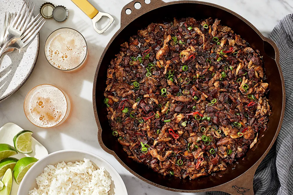Crispy mushroom sisig