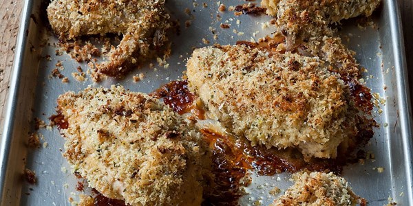 Crispy mustard-roasted chicken