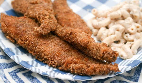 Crispy Old Bay fried catfish