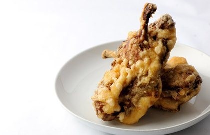 Crispy orange and maple whole fried duck