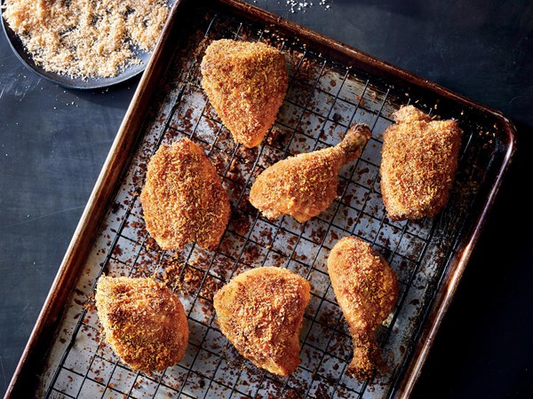Crispy oven-fried chicken