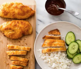 Crispy pan-fried chicken cutlets