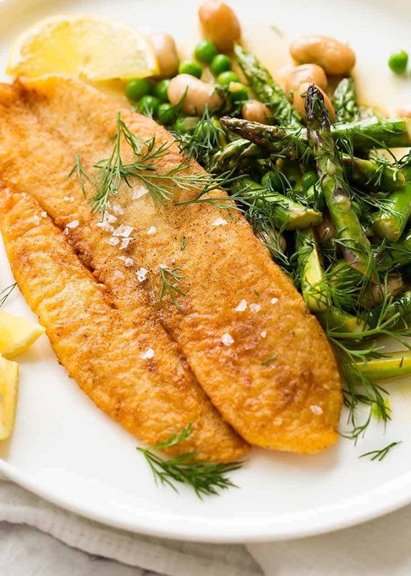 Crispy pan fried fish