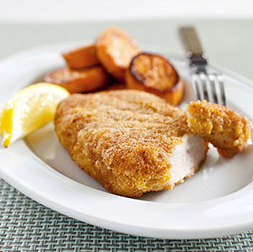 Crispy pan-fried pork chops with Latin spice rub