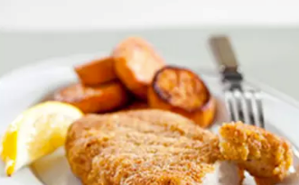 Crispy pan-fried pork chops