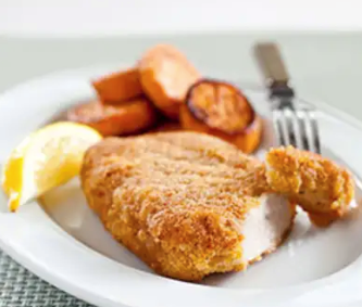 Crispy pan-fried pork chops with Latin spice rub