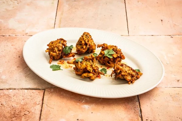 Crispy papaya fritters with a homemade sweet chilli sauce