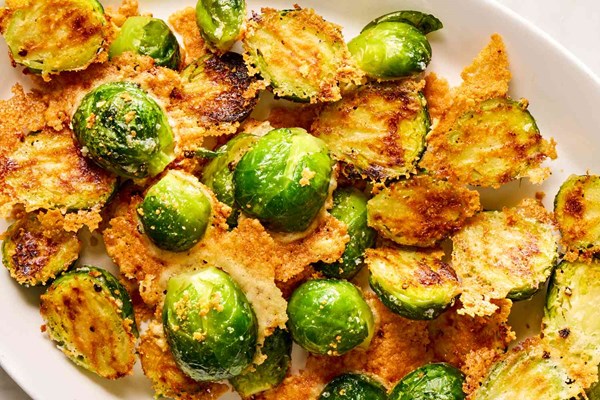 Crispy Parmesan Brussels sprouts