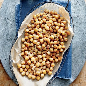 Crispy Parmesan chickpeas
