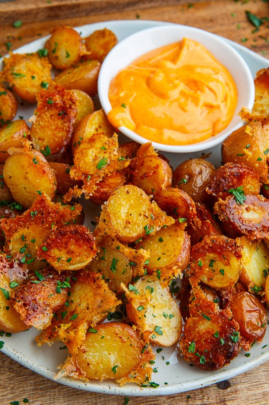 Crispy Parmesan roast potatoes