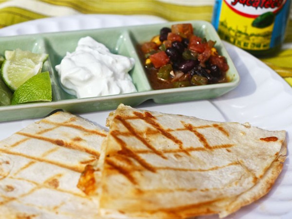 Crispy pepper Jack quesadillas
