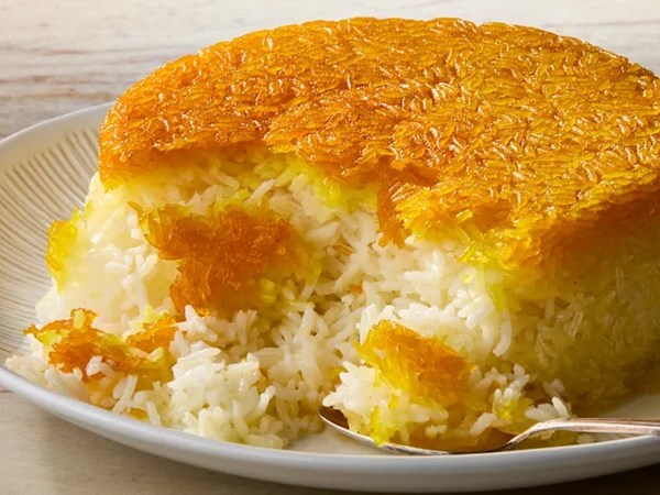 Crispy Persian rice (Tahdig)