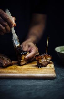 Crispy pork belly bites