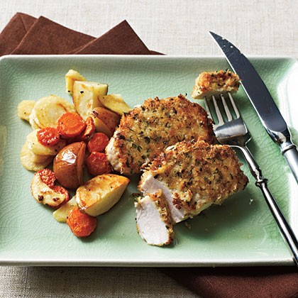 Crispy pork medallions