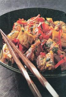 Crispy pork with chilli