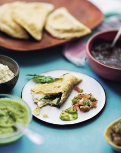 Crispy quesadillas with epazote (Quesadillas fritas con epazote)
