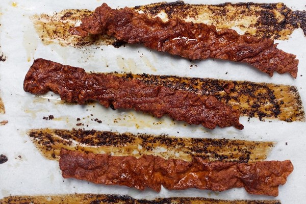 Crispy rice paper bacon