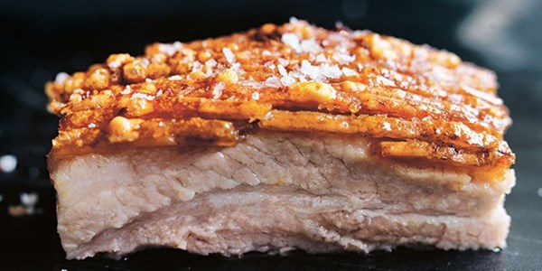 Crispy roast pork belly