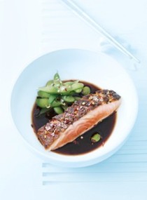Crispy-skin salmon with chilli salt