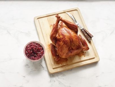 Crispy-skinned herb-roasted turkey