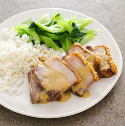 Crispy slow-roasted pork belly