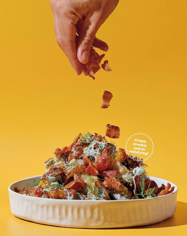 Crispy smashed potato salad