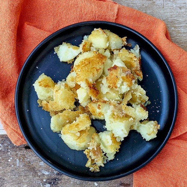 Crispy smashed potatoes