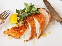 Crispy sous-vide chicken thighs with mustard-wine pan sauce