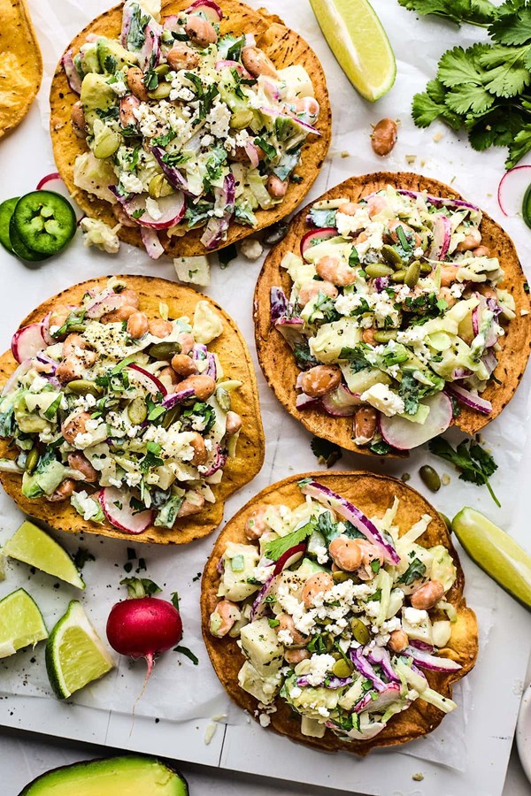 Crispy Southwestern salad tostadas