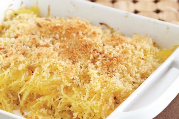 Crispy spaghetti squash bake