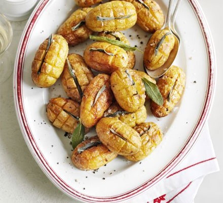 Crispy spuds with sage