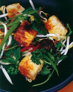 Crispy sweet-and-sour fish with cucumber salad