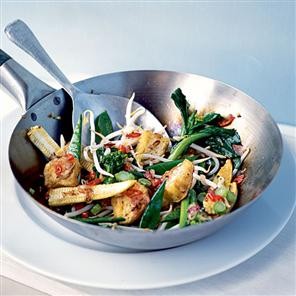 Crispy Szechuan tofu stir-fry