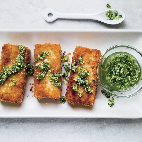 Crispy tofu steaks