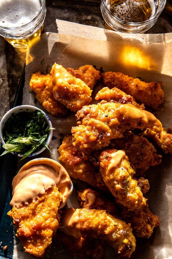 Crispy turmeric chicken tenders
