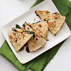 Crispy vegetable quesadillas