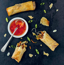 Crispy vegetable spring rolls