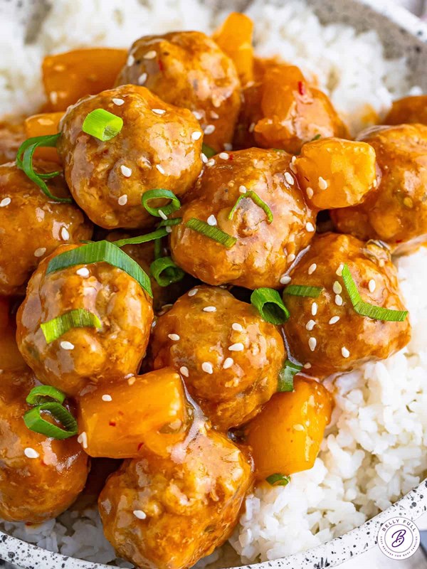 Crockpot Asian pork meatballs