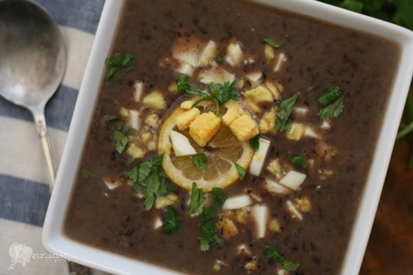 Crockpot black bean soup
