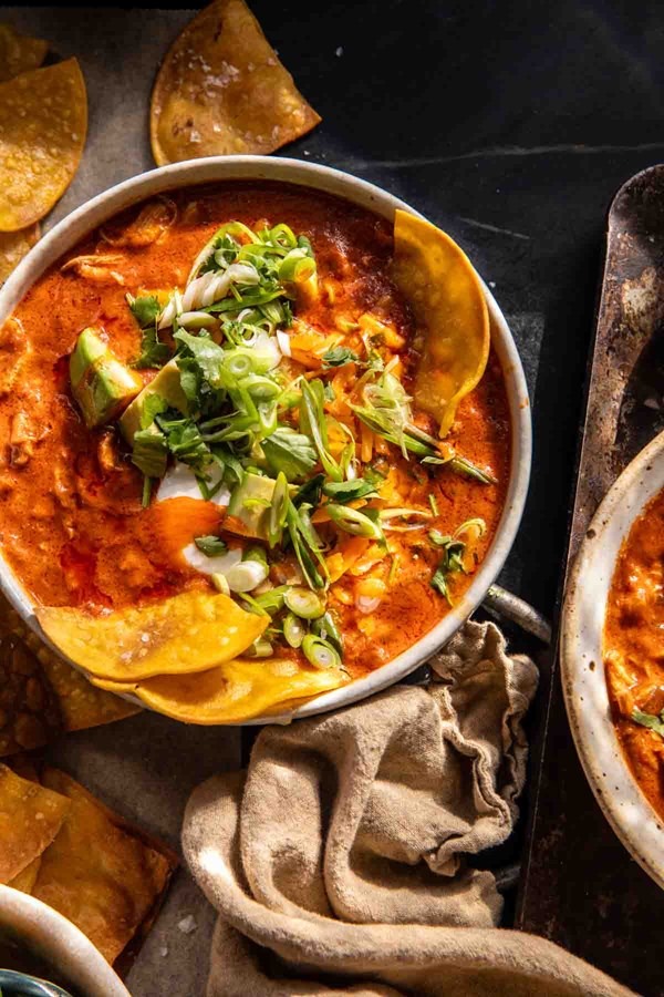 Crockpot Buffalo chicken chili