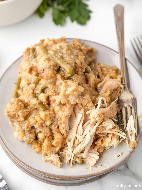 Crockpot chicken and stuffing