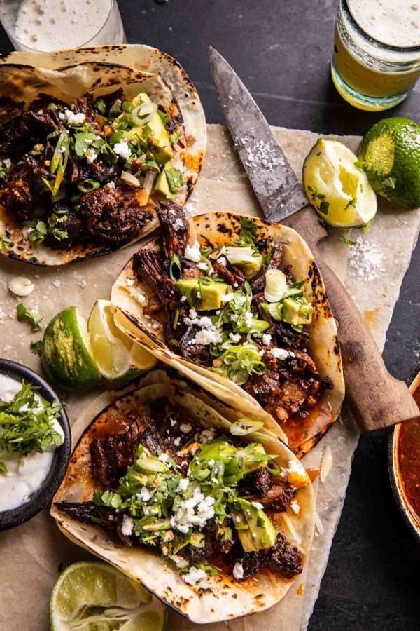 Crockpot chipotle honey pot roast tacos