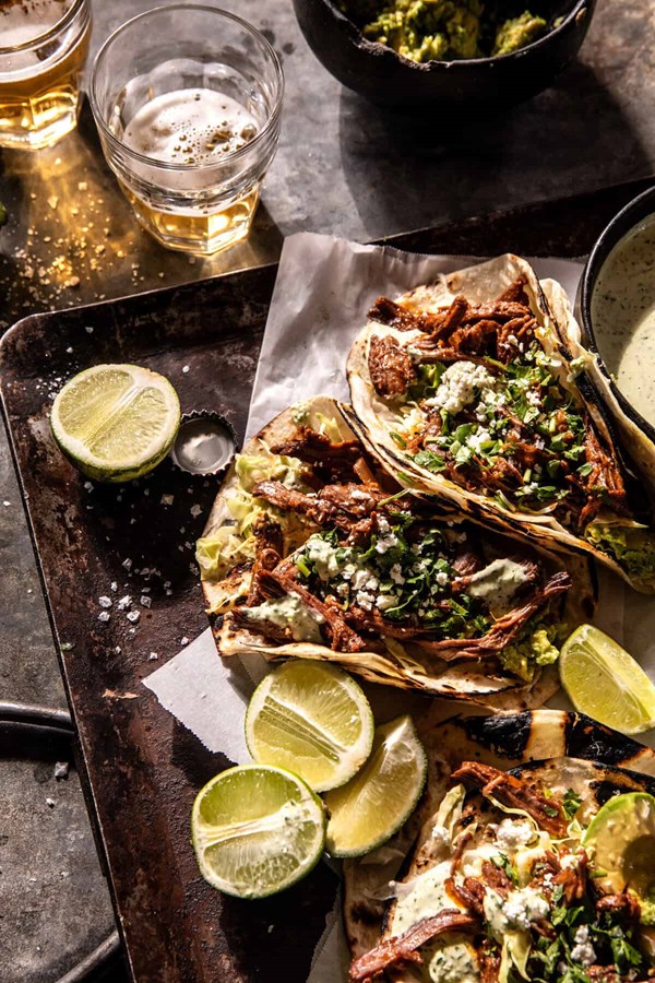 Crockpot chuck roast tinga tacos