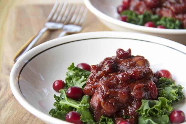 Crockpot cranberry chicken