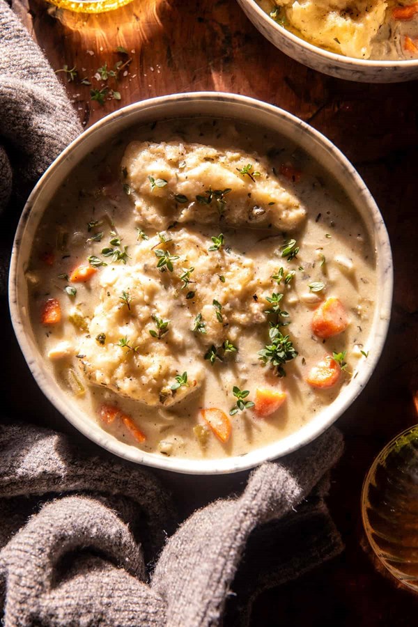 Crockpot creamy chicken and dumplings