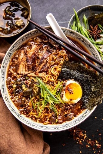Crockpot crispy pork ramen